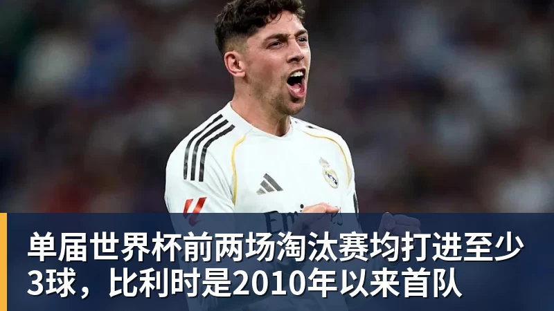 金年会体育单届世界杯前两场淘汰赛均打进至少3球，比利时是2010年以来首队