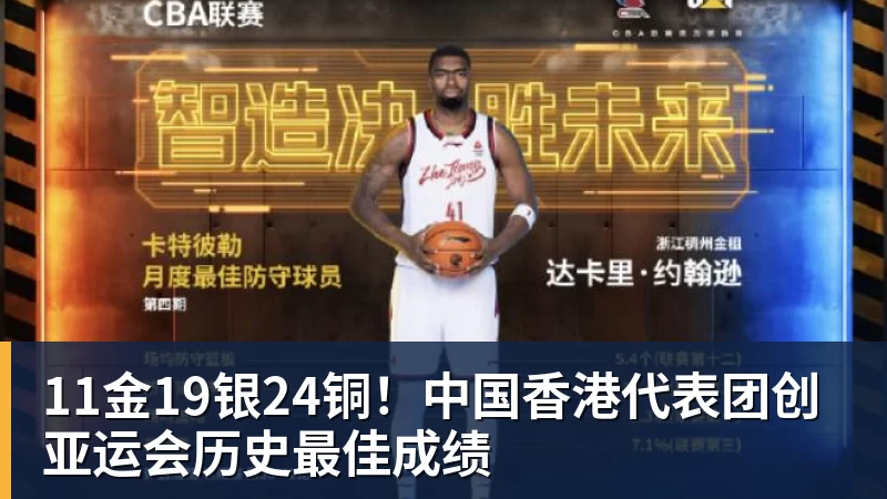 11金19银24铜！中国香港代表团创亚运会历史最佳成绩