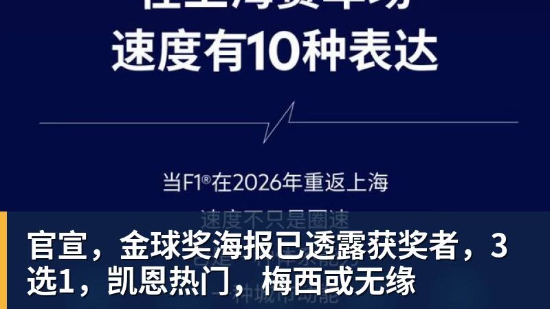 官宣，金球奖海报已透露获奖者，3选1，凯恩热门，梅西或无缘